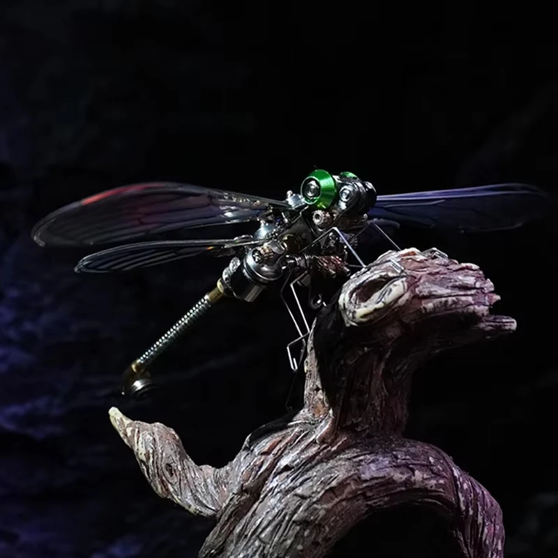 Ensemble mécanique Punk à monter soi-même, libellule en métal 3D léger, Puzzle en acier inoxydable, Kit de modèle de décompression, jouet cadeau personnalisé