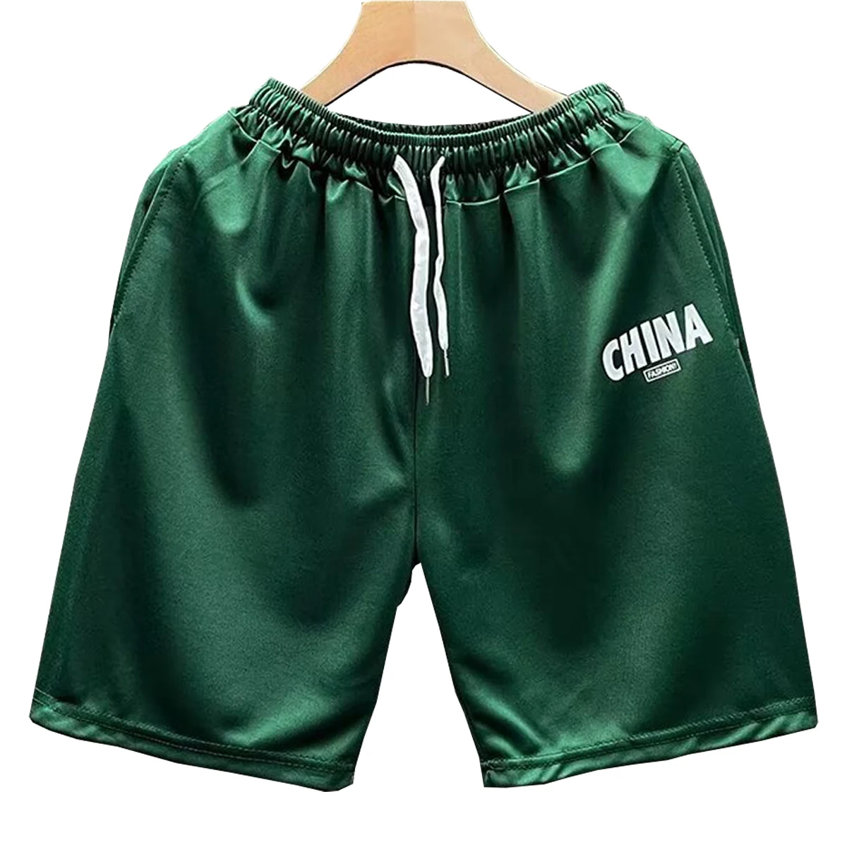 Men's Casual Shorts Summer Ultra Thin ice Silk Shorts Quick Drying Loose Fit Can be Used As Swimming Trunks Beach Pants