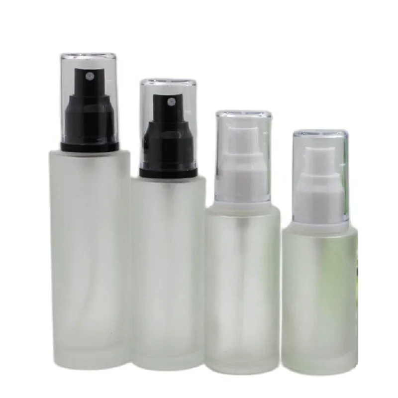 Matte Frosted Glass Spray Bottle Cylinder Atomizer Perfume Sprayer Cosmetic 20/30/40/50/60/80ml Empty Mist Spray Bottle 10pcs