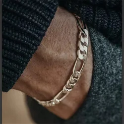 5mm Stainless Steel Figaro Chain Bracelet Men Silver Color Bracelet Fashion Jewelry Bracelet For Women