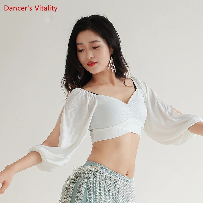 Costume di danza del ventre Top Practice Clothes Daily Practice Dance Slim camicetta per danza del ventre femminile abbigliamento da ballo esotico