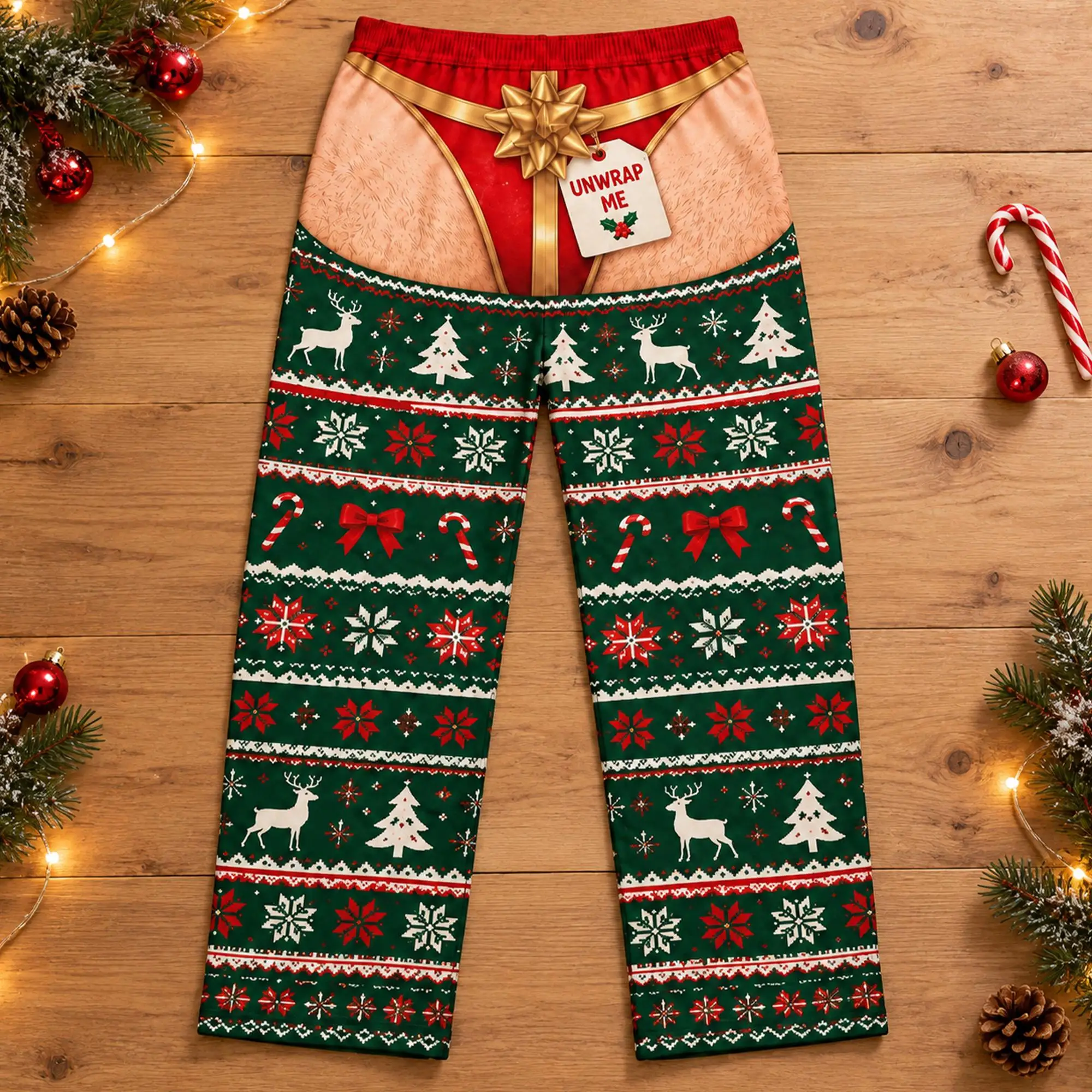 Personalized Christmas Pajama Pants, Matching Couple Holiday Lounge Pants Spooky Men Women Straight-leg Pants Novelty Gag Gift
