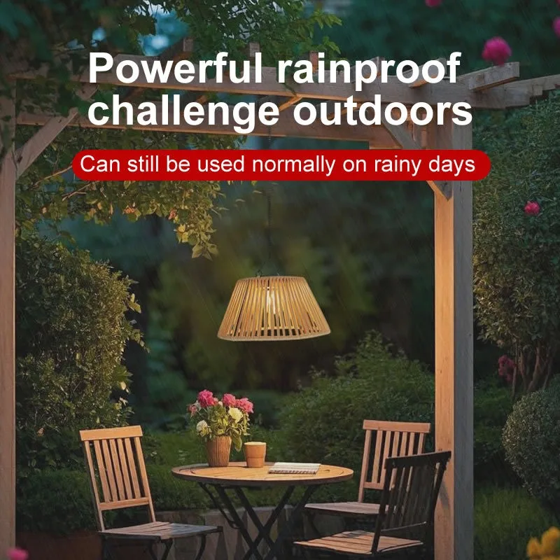 

Водонепроницаемые фонари из ротанга с двойной солнечной батареей и зарядкой через USB — уличные подвесные светильники для украшения сада, двора, патио