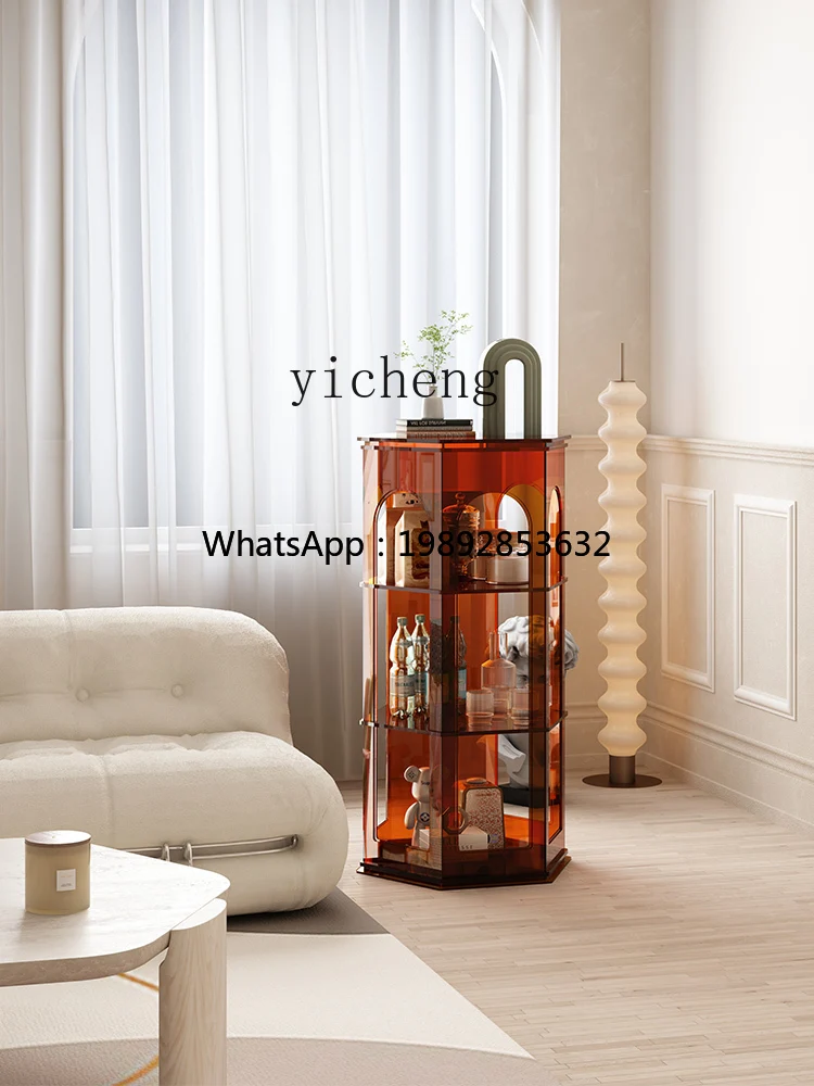 

light luxury living room storage display cabinet Nordic corner rack storage corner wine cabinet creative storage