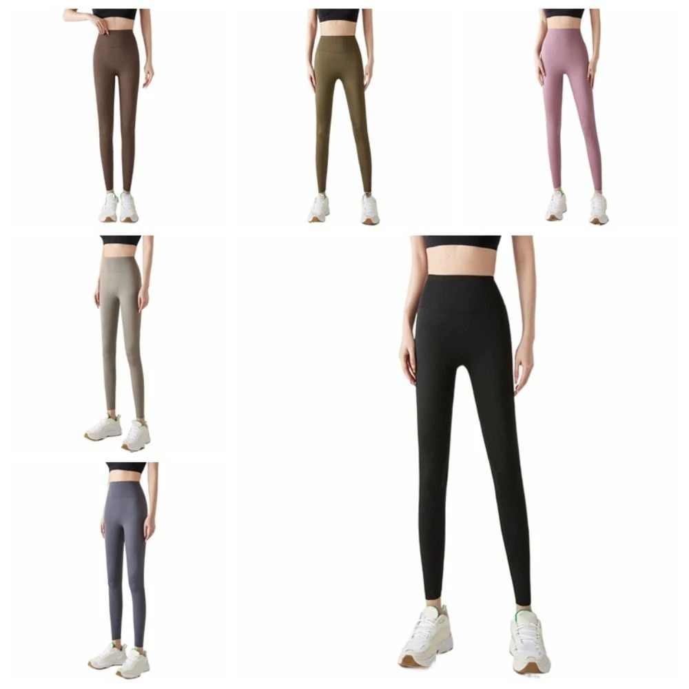 Leggings de ioga finas para mulheres, slim fit, cintura alta, meia-calça sem costura, calças capri para corrida feminina, aperto abdominal, estiramento