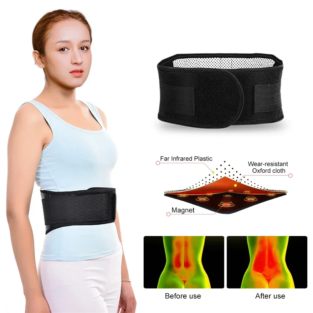 1PCS Heating Waist Belt,Self Heating Lumbar Belt Lower Back Support For Herniated Disc,Wasit Lumbar Support For Women Men