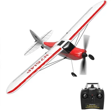 761-4 Sport Cub 500 Rc Plane 2.4g 4 Ch One-Key Aerobatic Rc Airplane Epp Foam Rc Glider Aircraft Rtf Fighter Boys Toys Gifts