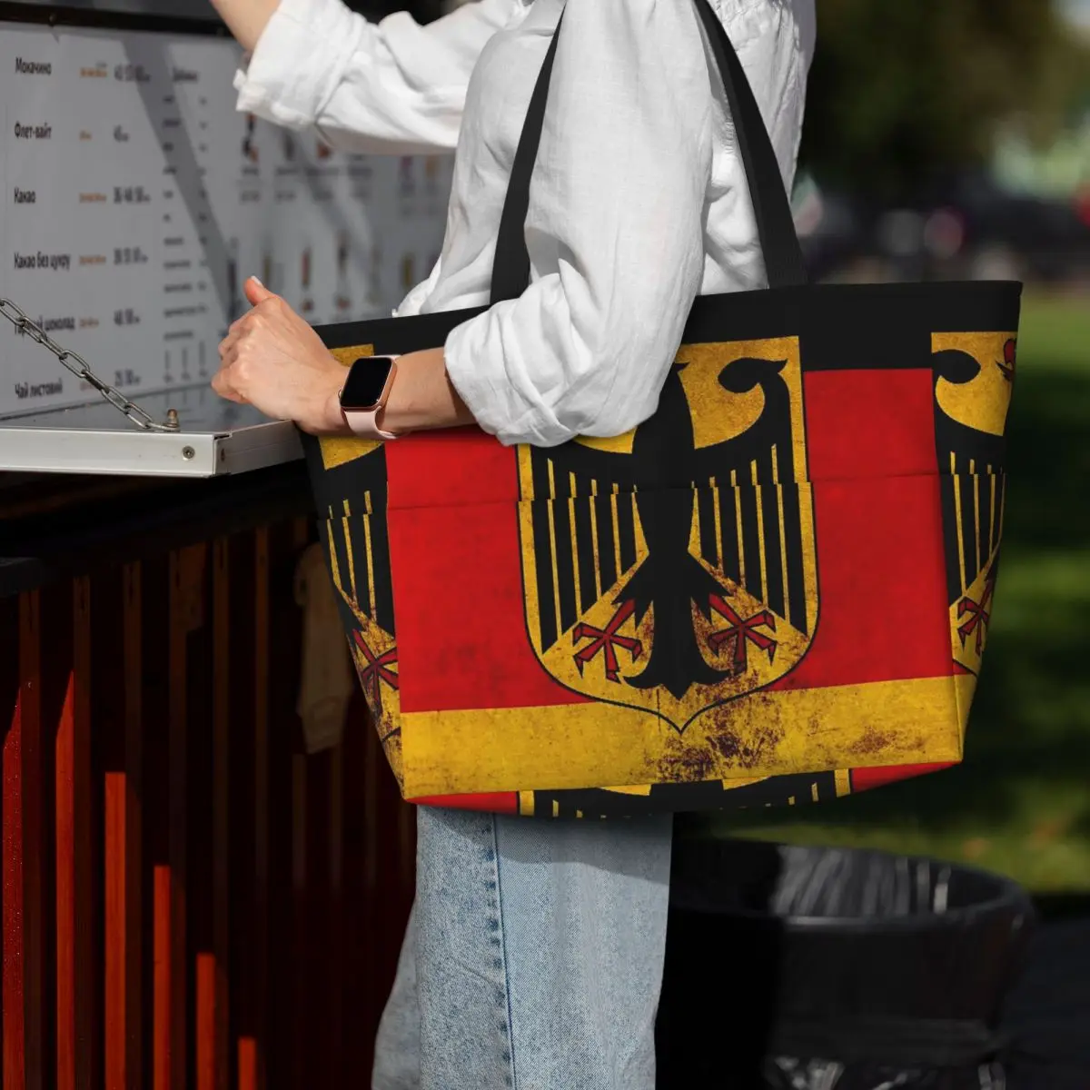 

German DK Reich Empire Of Flag Beach Tote Bag Sport Gym Yoga Duffle Large Tote Bag Women Travel Bag Fitness bag