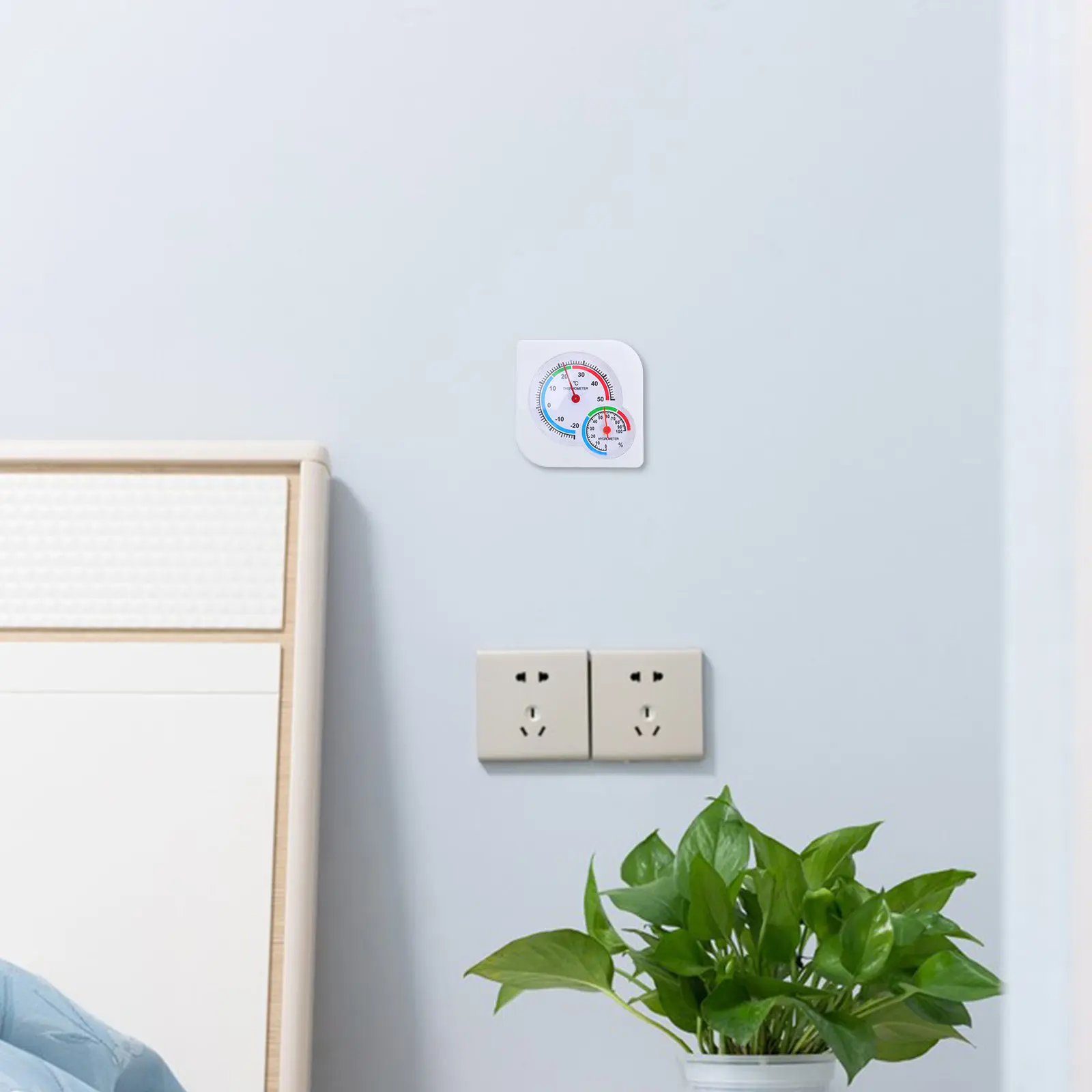 

Indoor Outdoor Analog Hygrometer Thermometer Dial Accurate Room Temperature Humidity Meter for Home Office Garden