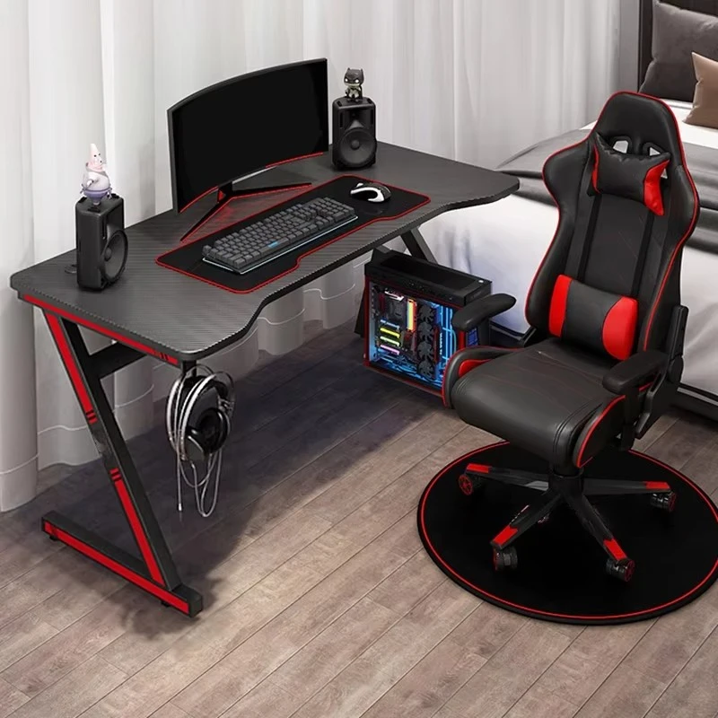 

Hot sales Factory Custom Led Light Office Computer Table Picture Black RGB Cheap Gaming Desk Corner Computer Desk for Gaming PC
