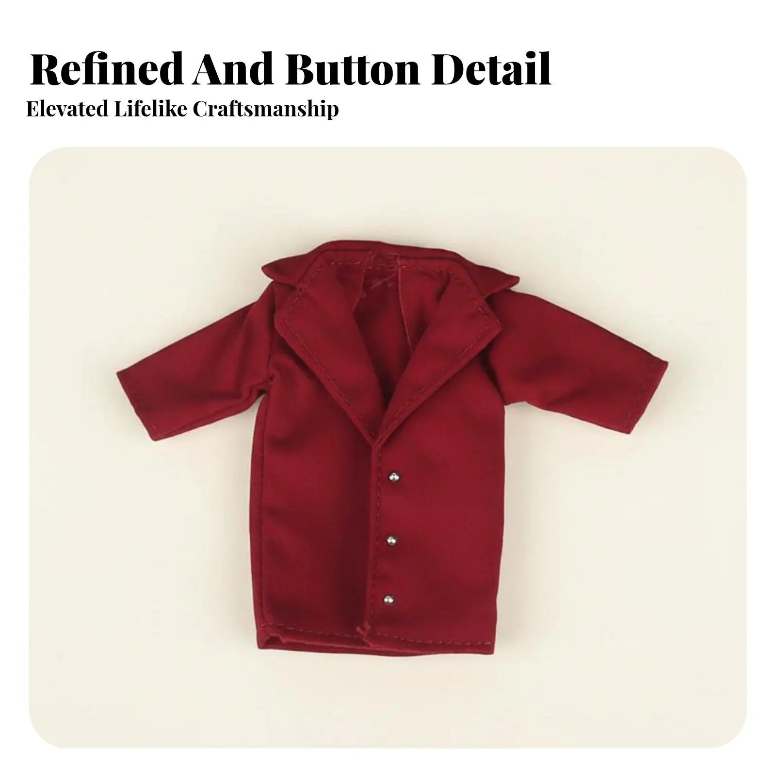 Miniature Doll Suit Jacket Single Breasted Design Cloth Formal Outfit for OB11