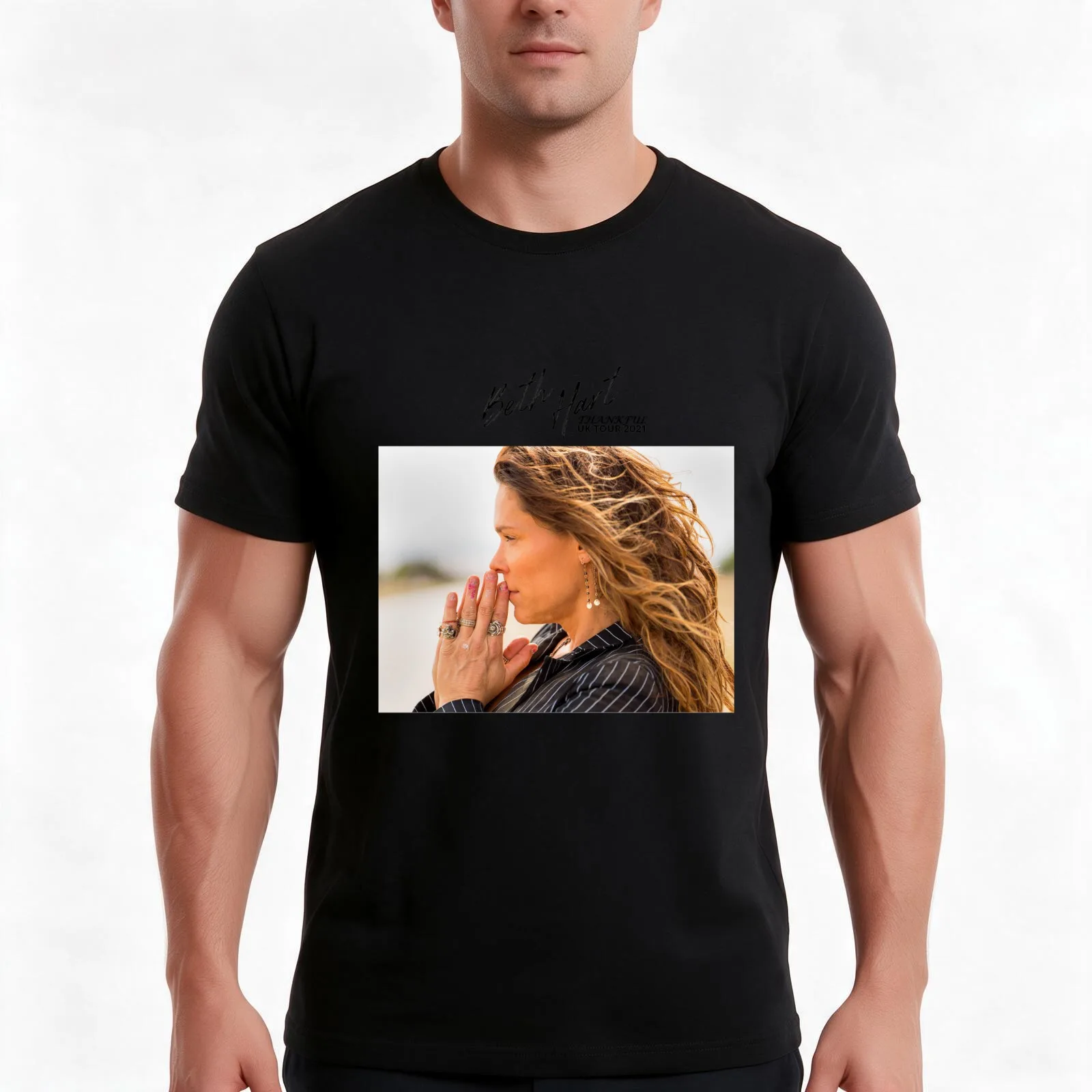 beth hart 2 gearrup thankful uk tour 2021 T-Shirt Summer Casual Cotton Tee Oversized Streetwear Tops Vintage Graphic Print
