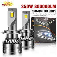 Dualvision 2PCS Car Lights H7 H4 H1 9006 H11 9005 Super Bright LED Headlights High Low Beam Fog Light Bulb White 6000K 12V