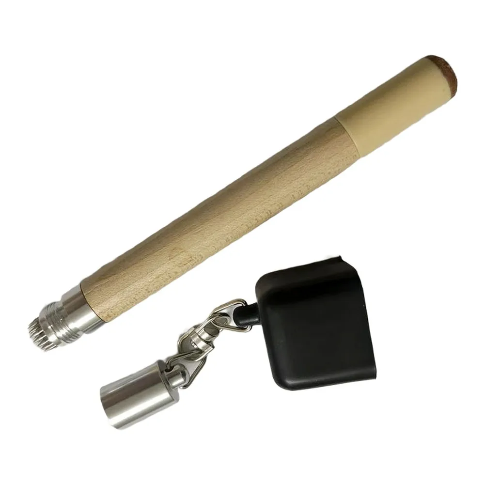

Wooden Cue Chalk Holder with Needle Tip 35g 2 in 1 Billiards Tool for Cue Tip Maintenance and Chalk Application