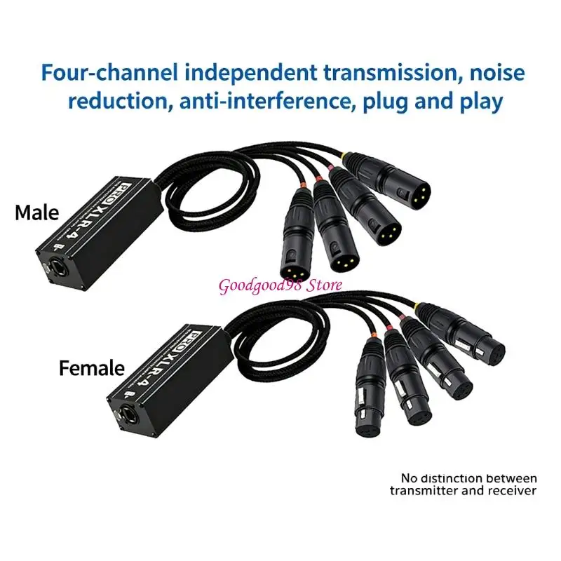 ステージ用途向けの耐久性の高い-4-チャンネル-xlr-聴覚コンバーター