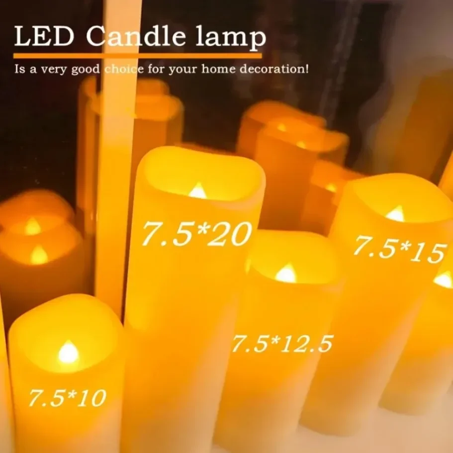Flameless LED Candle Light Creative Wishing LED Light Battery Powered Halloween Wedding Christmas Home Lighting Decoration
