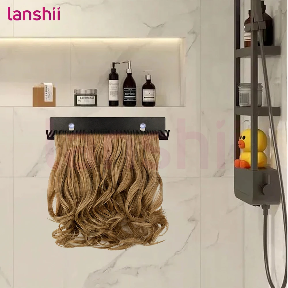 Lanshii Stainless Steel Hair Extension & Wig Holder – Professional Organizer Stand for Styling, Storage and Display