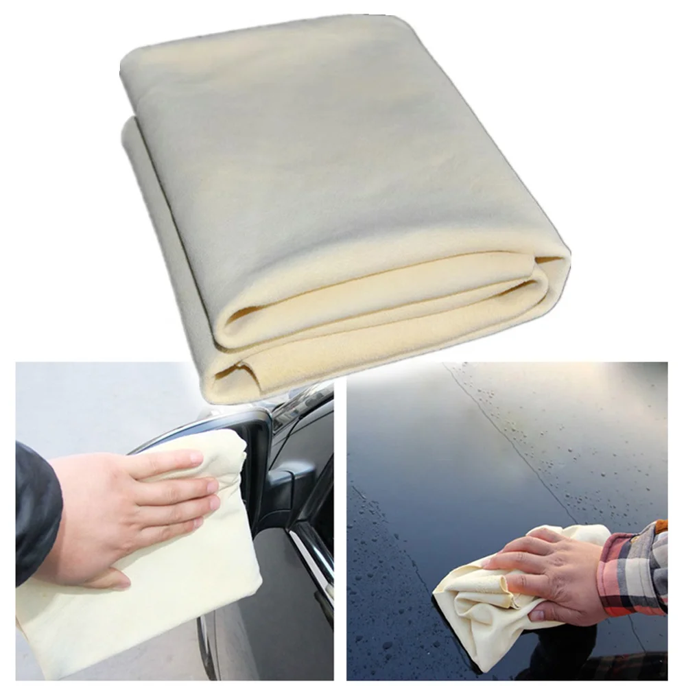 Chamois Leather Washing Towels Water Absorption Rags Car Home Paint Window Drying Suede Surface for Cleaning Stains Care Tools