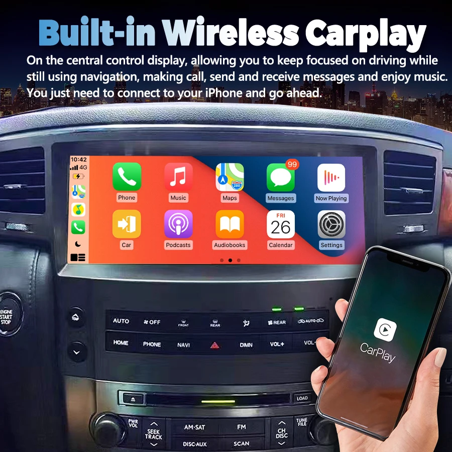 Android 13 navi 8inch BT Screen Car Carplay For Lexus LX570 2007-2015 GPS Navirider  Radio Stereo Car Multimedia Video Player HU
