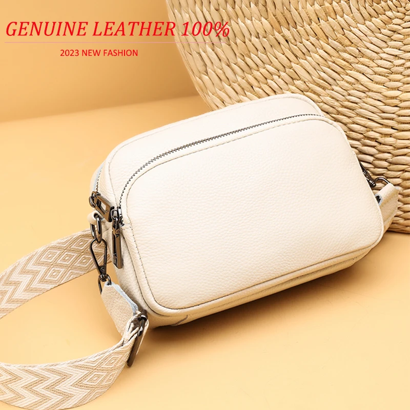 Genuine Leather Luxury Handbags Women Bags Designer Cow Leather Tote Bag for Women Vintage Small Female Shoulder Crossbody Bags