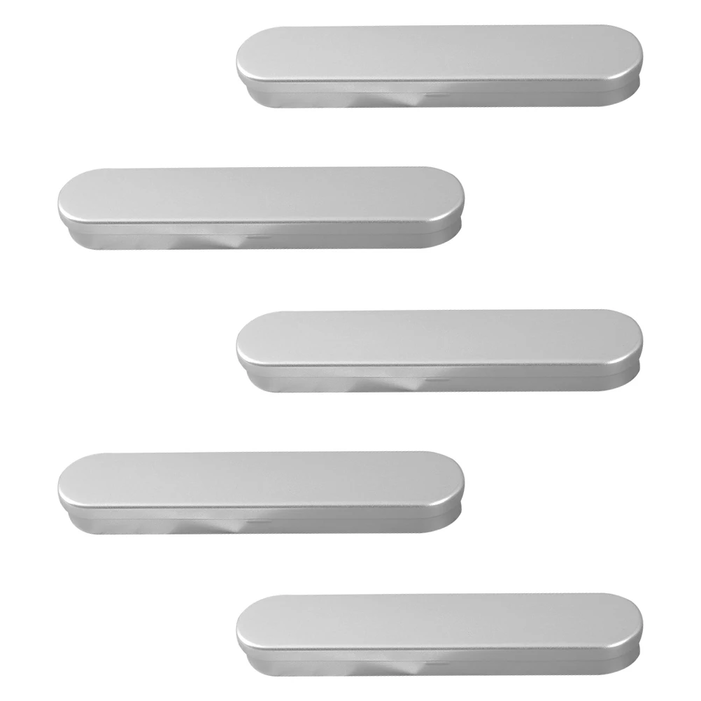 

5pcs Metal Pen Box Durable Tinplate Container for Pens Pencil Case Multi-functional Home Storage Gift Packing Box Lightweight