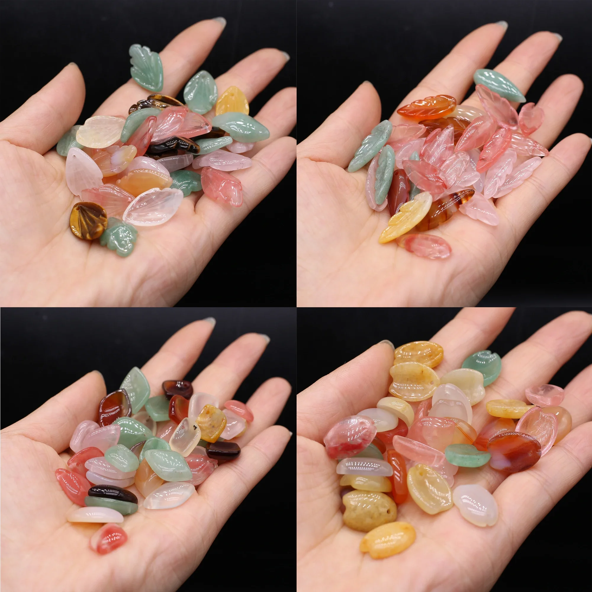 

Natural Semi-precious Stones Irregular Gift Pendant Leaves Delicate of Jewelry Making DIY Necklace Earrings Accessories Gifts