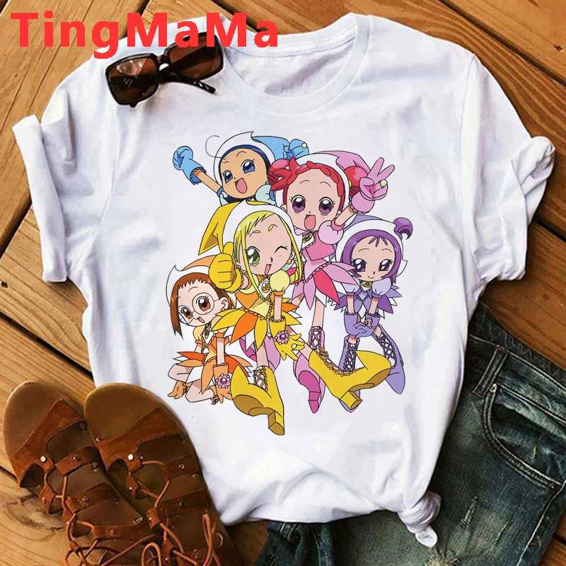 Magical Doremi Classic Women T Shirt Ojamajo Doremi Aiko Seno Anime Girls Graphic Tees O-neck Female Cartoon TShirt Femme