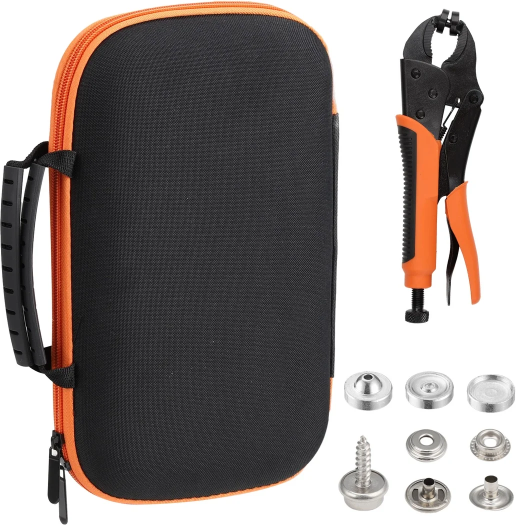 Snap Fastener Tool Kit Snap Setter Tool Kit 3 Molds 140 Snaps Efficient Snap Button Tool For Canvas Leather Tarps Boat Covers