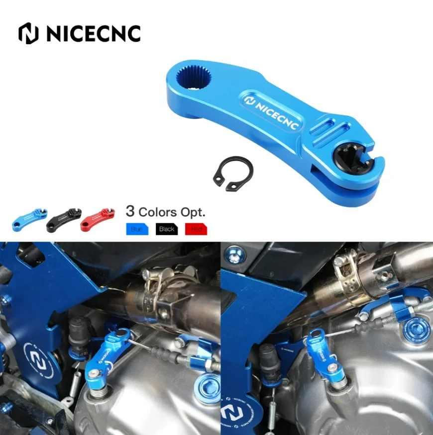 NiceCNC Pull Clutch Cable Arm For Yamaha Raptor 700 2006-2024 700R 2011-2024 Push Lever Assembly Billet Aluminum ATV Accessories