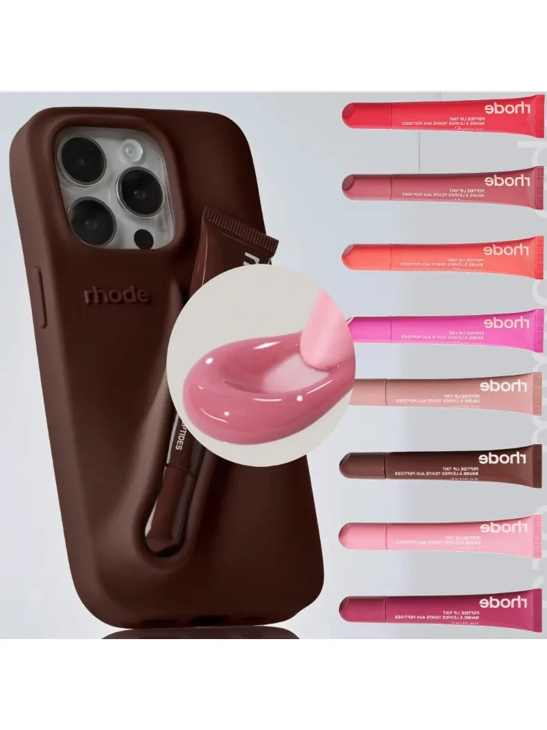 New Lip Balm Phone Case Lip Gloss Long-lasting Moisturizing Liquid Lipstick Toast Espresso Raspberry jelly Transparent Lip Glaze