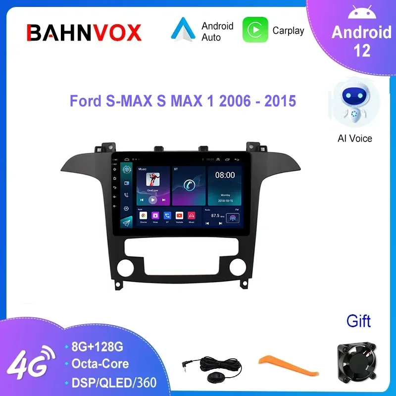 

9" Android 12.0 Car Radio for Ford S-Max 2006-2015 Navigation GPS Multimedia Video Player 8+256G Carplay Stereo Head Unit 2 Din