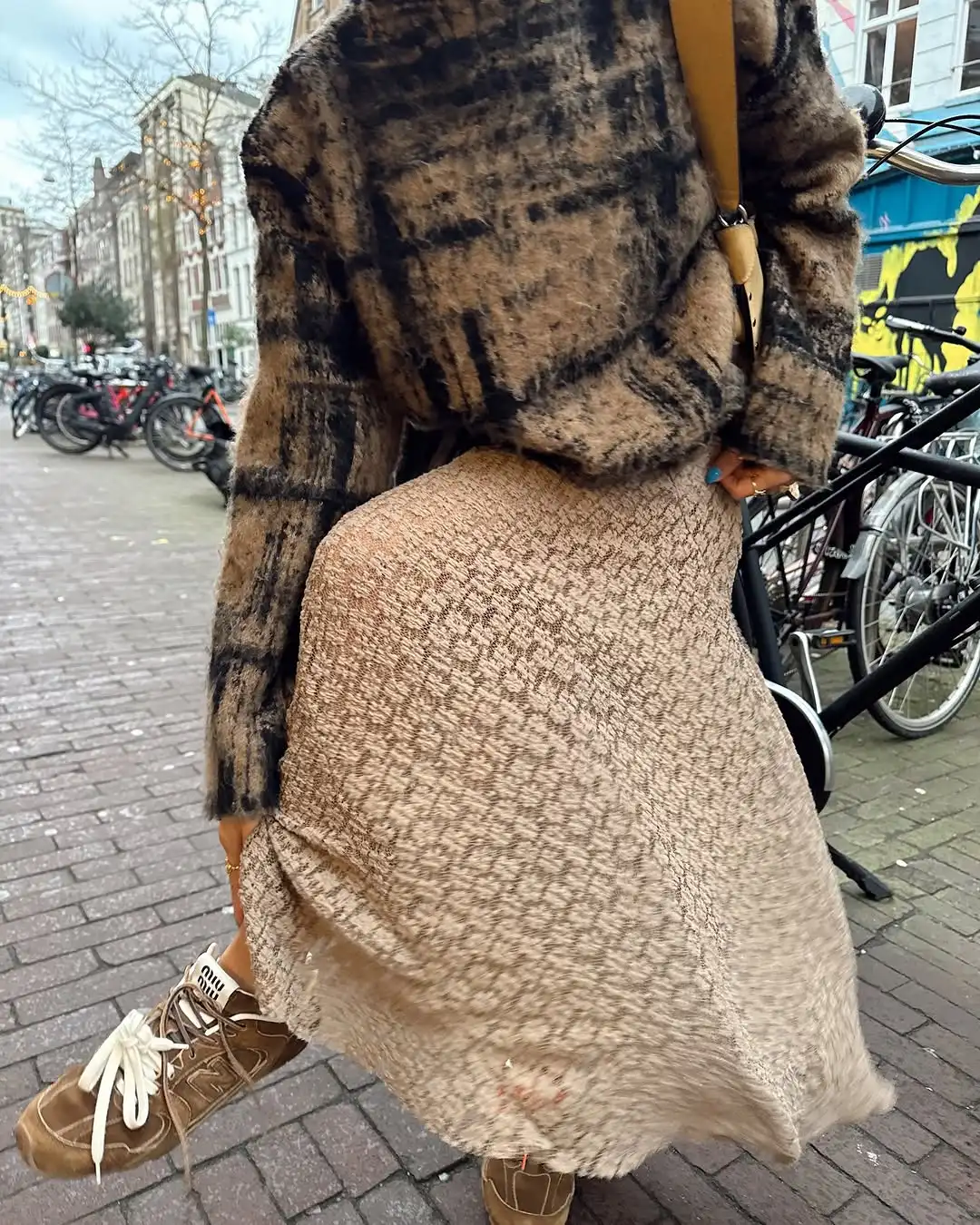 Pullover lavorati a maglia a collo alto scozzese da donna Chic manica lunga maglione corto caldo allentato Lady Autunno Inverno Pendolarismo Maglieria da strada