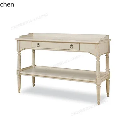 HT  solid wood bedside table bedroom storage cabinet three drawers