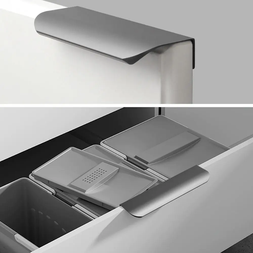 Durable Cabinet Handles Aluminum Alloy Simple Drawer Pulls Kitchen Hardware Accessories Door Knobs Household