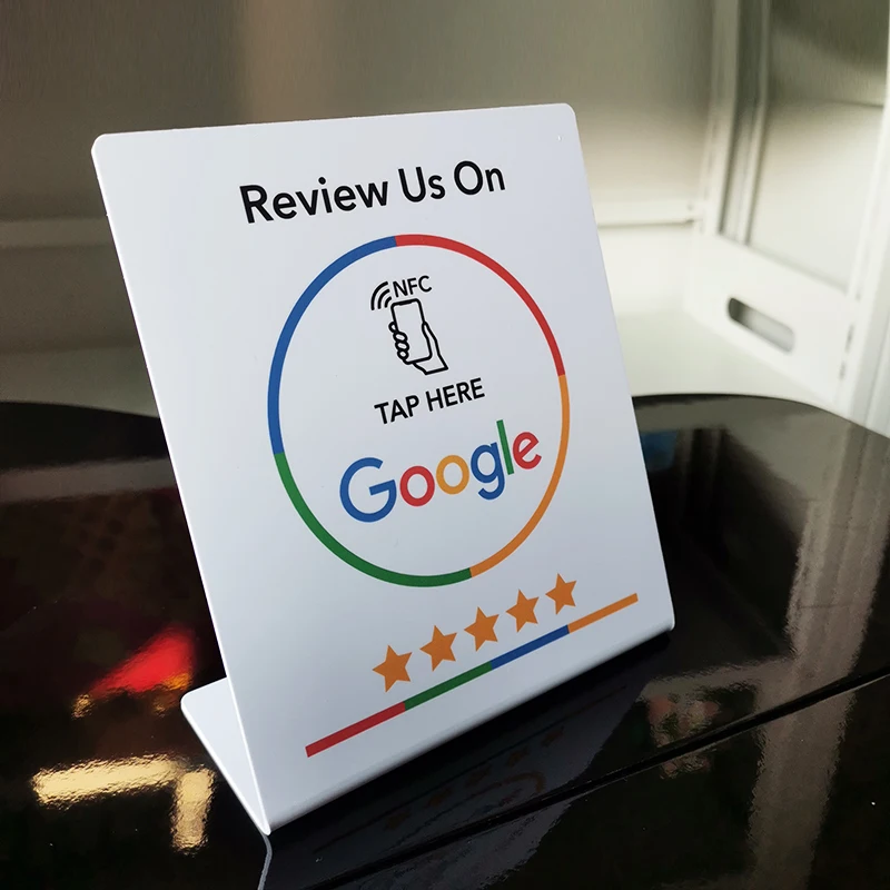 Google Review NFC Stand Touchless NFC Display To Scan For google review 13.56mhz Menu Stand