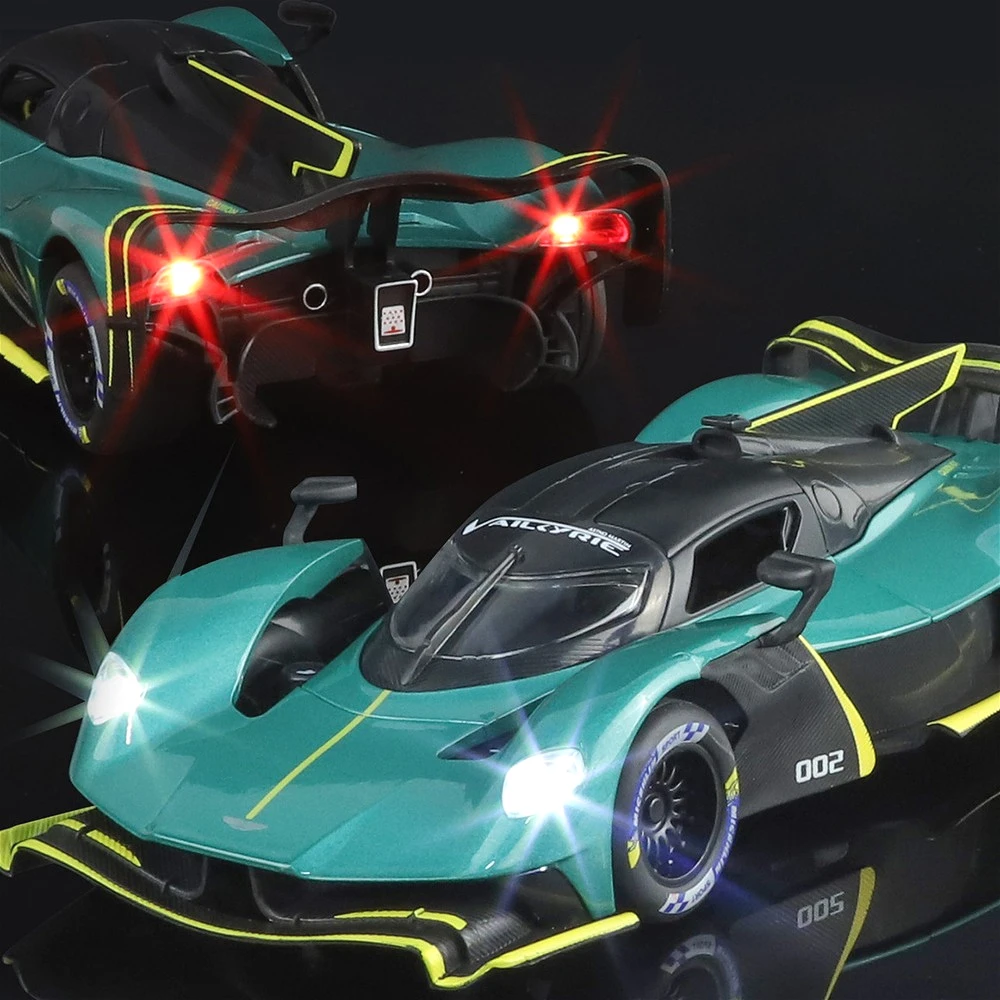 

Масштаб 1:24 Valkyrie Revuelto, модель спортивного автомобиля, игрушка, литой под давлением сплав, легкая музыка, суперкар, амортизирующие модели автомобилей, подарки для детей