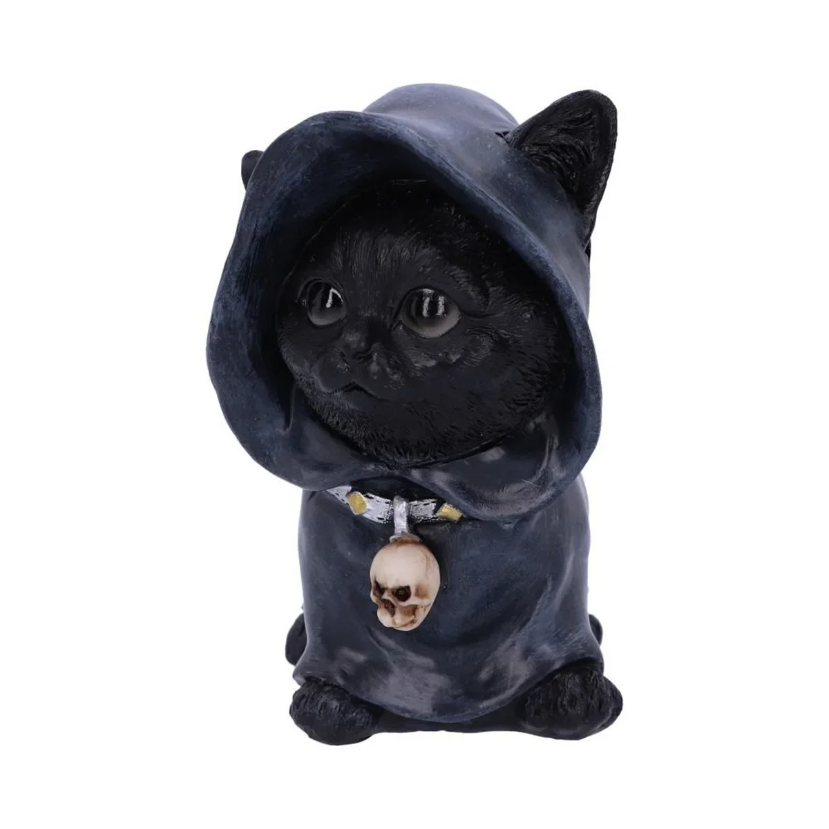 Creative Gothic Cat Witch Grim Reaper Decoration Resin Black Cloaked Grim Reapers Kitty  Collectible Figurine Statues Miniatures