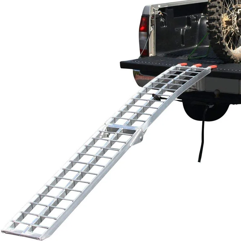 Motorrad-Steigungskletterleiterrampe, rutschfestes Transportpaket aus Aluminiumlegierung