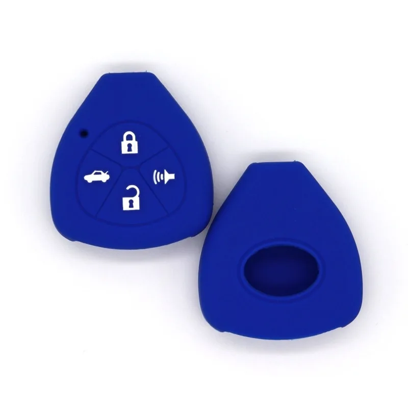 For Toyota Straight 4-key Silicone Car Key Bag Foreign Trade Four colors