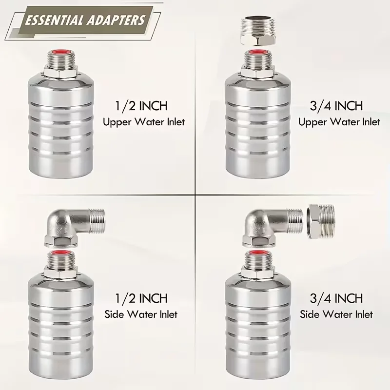 3pcs 304 Stainless Steel Fully Automatic Water Level Control Float Valve with 1/2