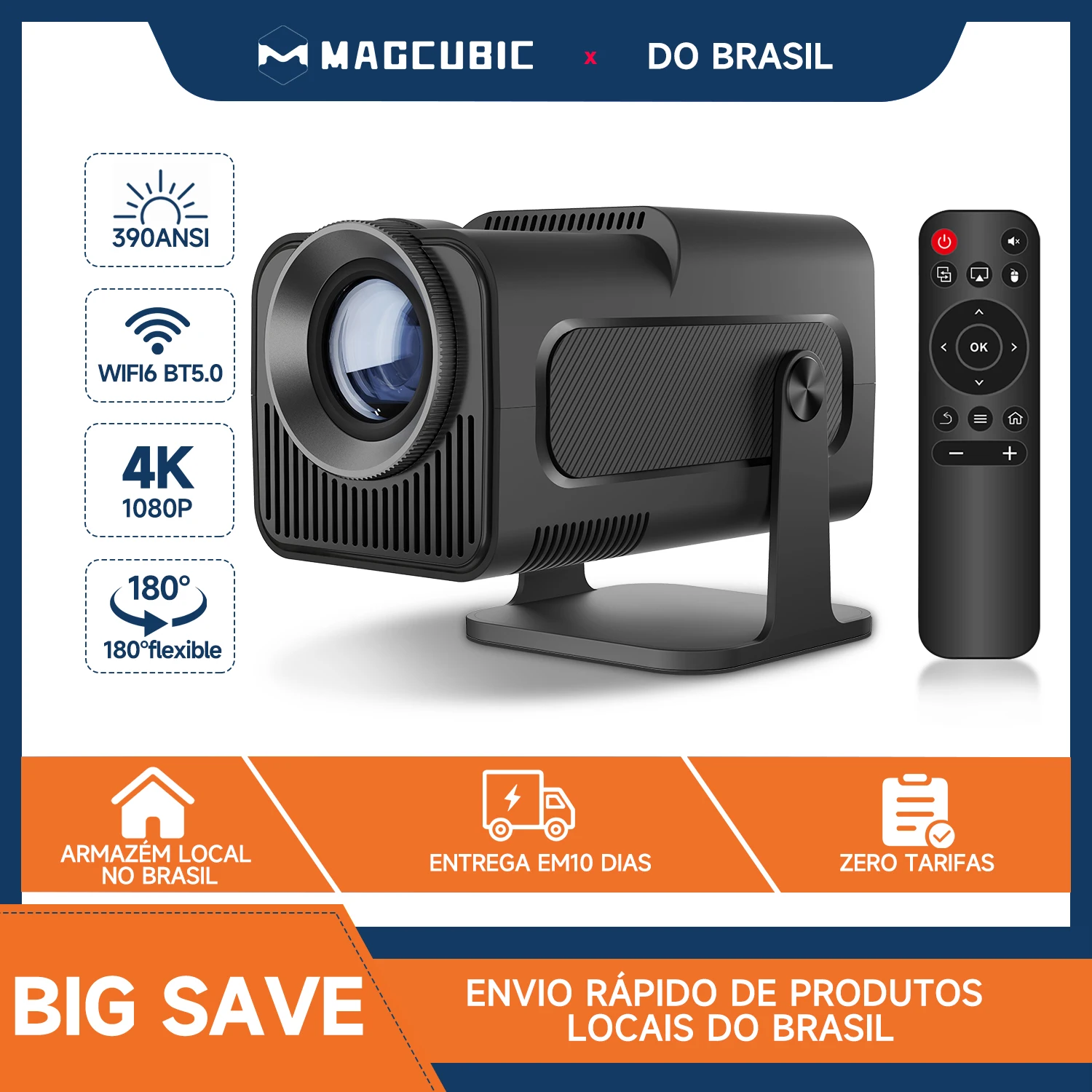 جهاز عرض Magcubic 10000Lumen HY320 4K Android 11 أصلي 1920*1080P Wifi6 BT5.0 سينما محمول Allwinner H713 Projetor محدث #2