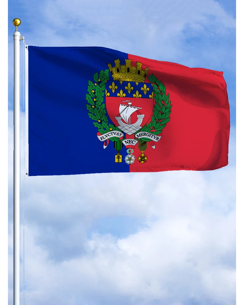 60×90 90x150 120×180CM Paris Emblem Flag Polyester Printed Banner  cities of France Tapestry For Decor