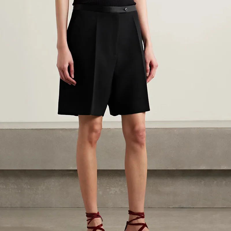 Women's Patchwork-Waist Blazer Shorts, Casual and Versatile Black Shorts, High-Quality Women's Commuter Pants, 2026, New y2k