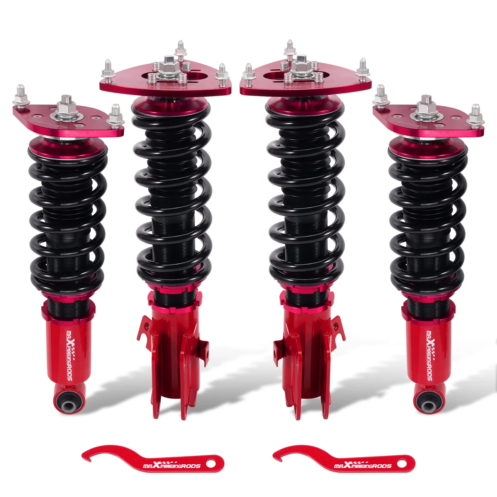 MaXpeedingrods Front & Rear  Coilovers Spring Shock Absorber Suspension Parts Lowering Kit for Subaru WRX STI 2008-2014