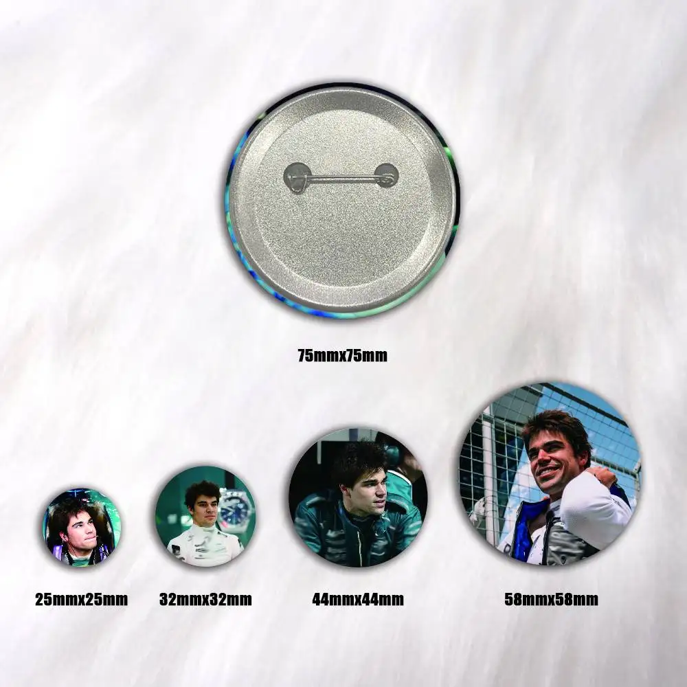 Racing L-Lance 18 S-Stroll Creative Round Button Badges Cute Pin Brooch for Backpack Clothes Lapel Jewelry