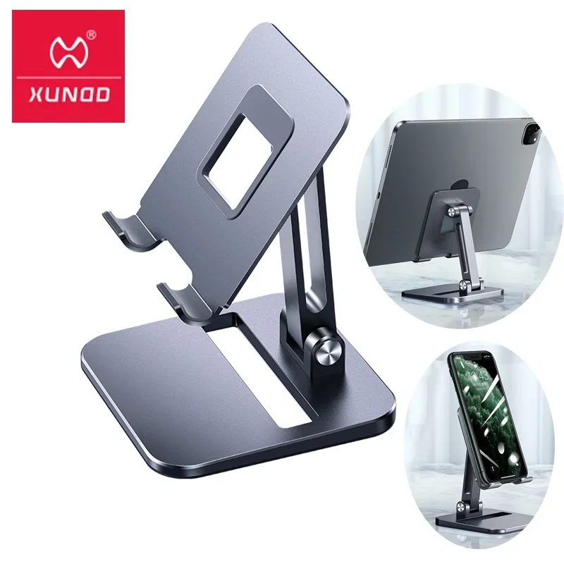 

Xundd Tablet Stand For iPhone 16 15 Pro Max Heat Dissipation Metal+Carbon Steel Rotating Foldable Stand for iPad Suporte Base