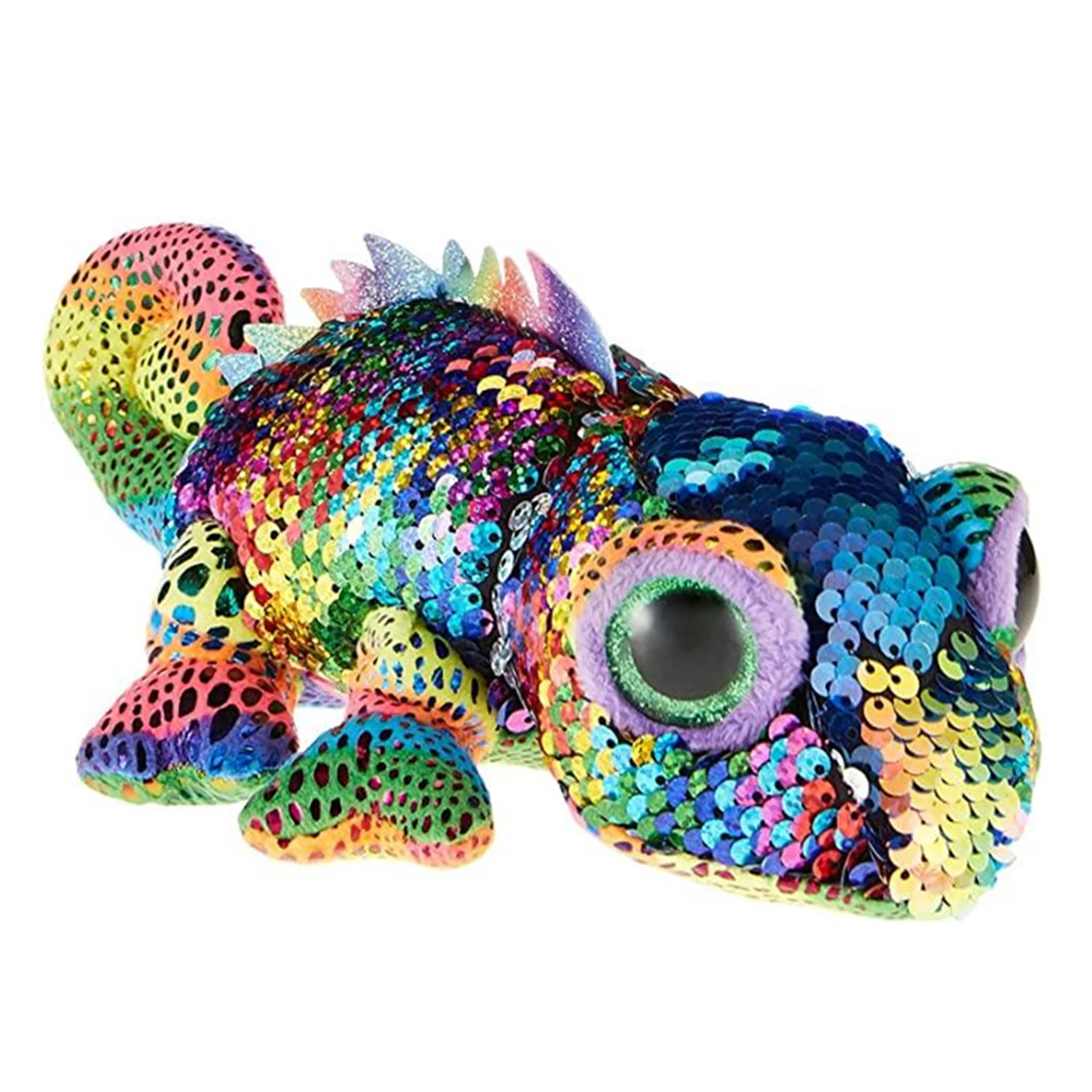 

Новый кавайный милый хамелеон с блестками, плюшевые детские мягкие игрушки для детей, подарки 23 см