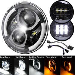 1pcs Motorcycle 7 inch LED Headlight for Harley Electra Glide Ultra Limited Ultra Classic Electra Street Road King Headlamp