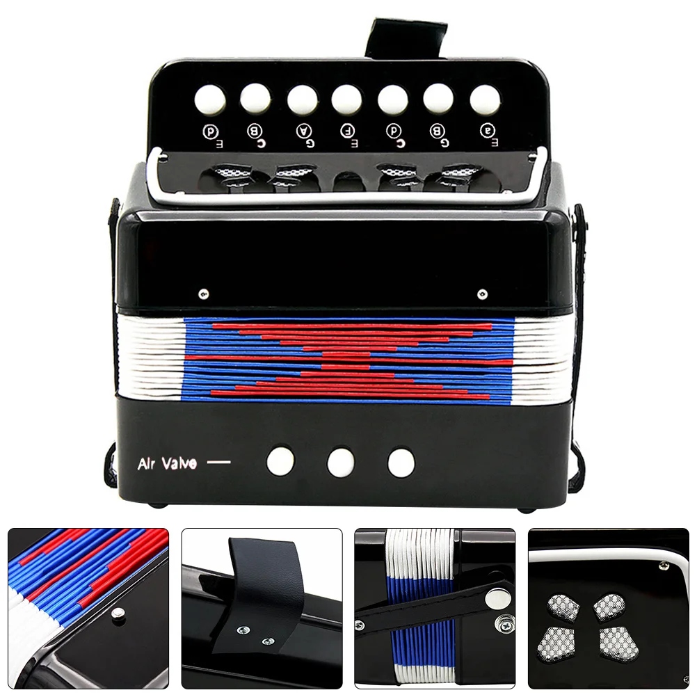 ABS アコーディオン子供用楽器絶妙な技量明るい色リズムを向上させる 1 個黒子供アコーディオン