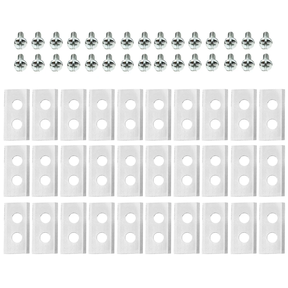 30Pcs Lawn Robot Blade Double Hole Automatic Moving Machine Blade Titanium Plating for Worx Landoid Lanmower WG754E WG791E